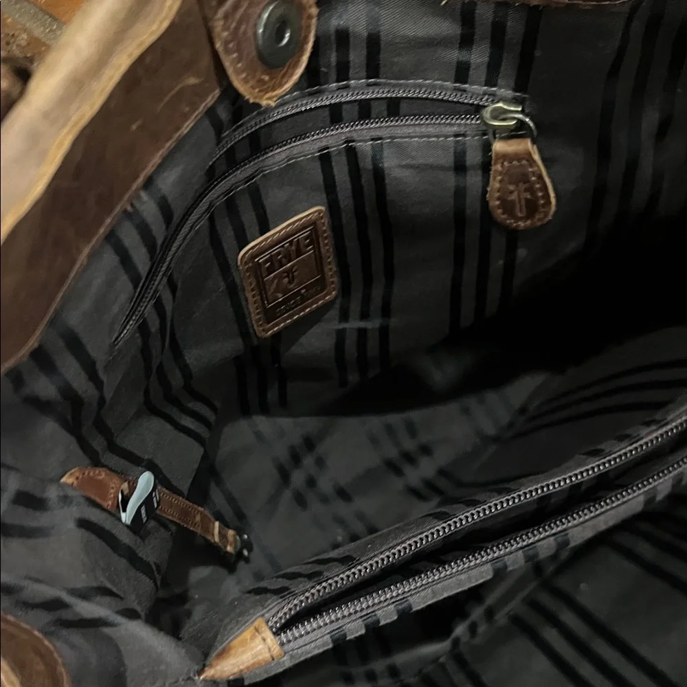 Frye Brown Melissa Tote - Picture 13 of 16